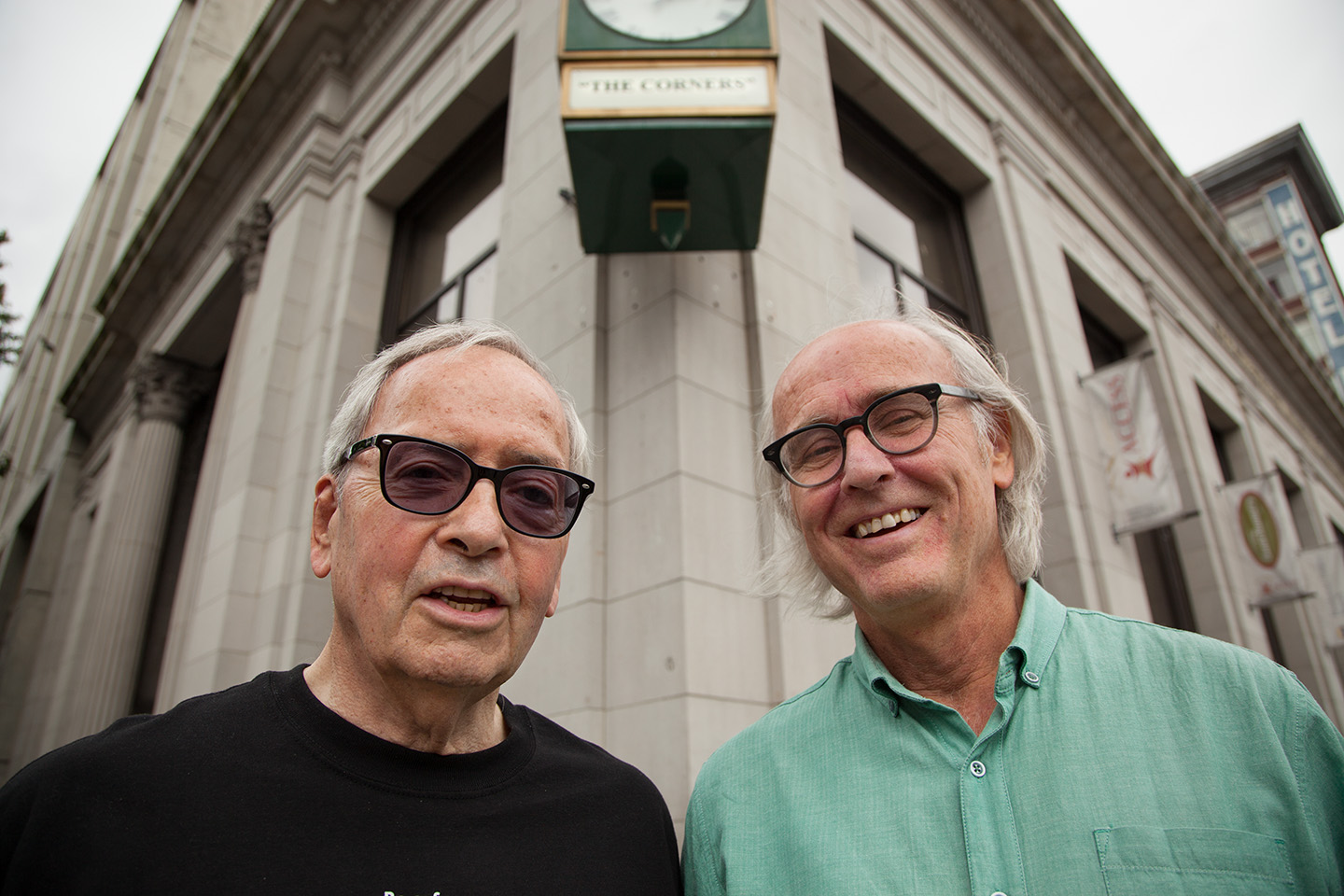 Left: Philip Owen, the straight-laced mayor turned crusader for drug users. Right: Donald MacPherson, the street-wise community organizer turned policy wonk. (Photo: Chris Grabowski/The Tyee)